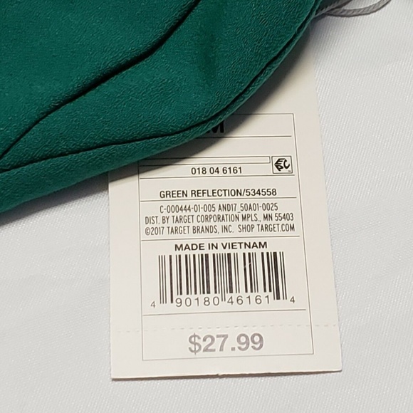 Women’s Slim Ankle Tie-Waist Crepe Pants Green NWT - Picture 5 of 8